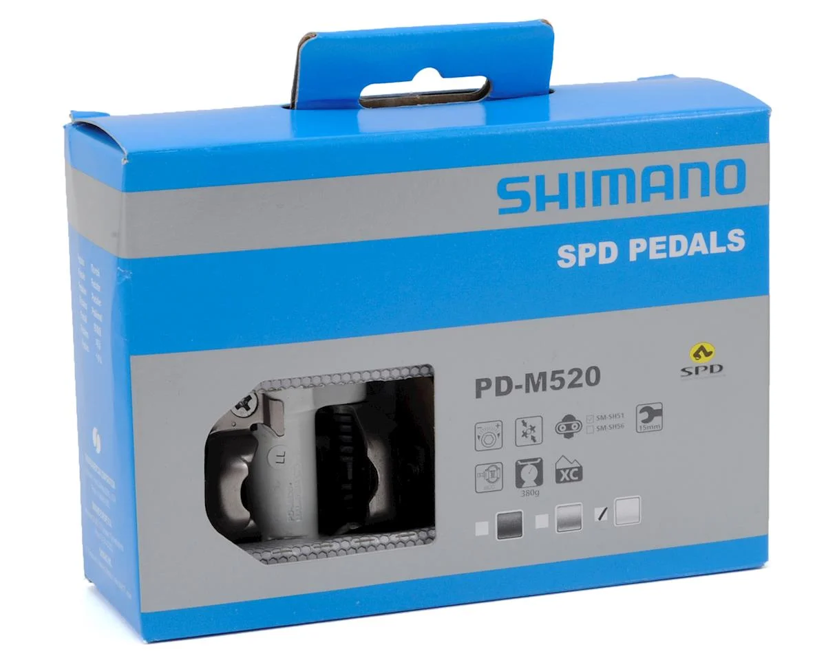 Shimano PD-M520 Mountain SPD Pedals (White) - view 3